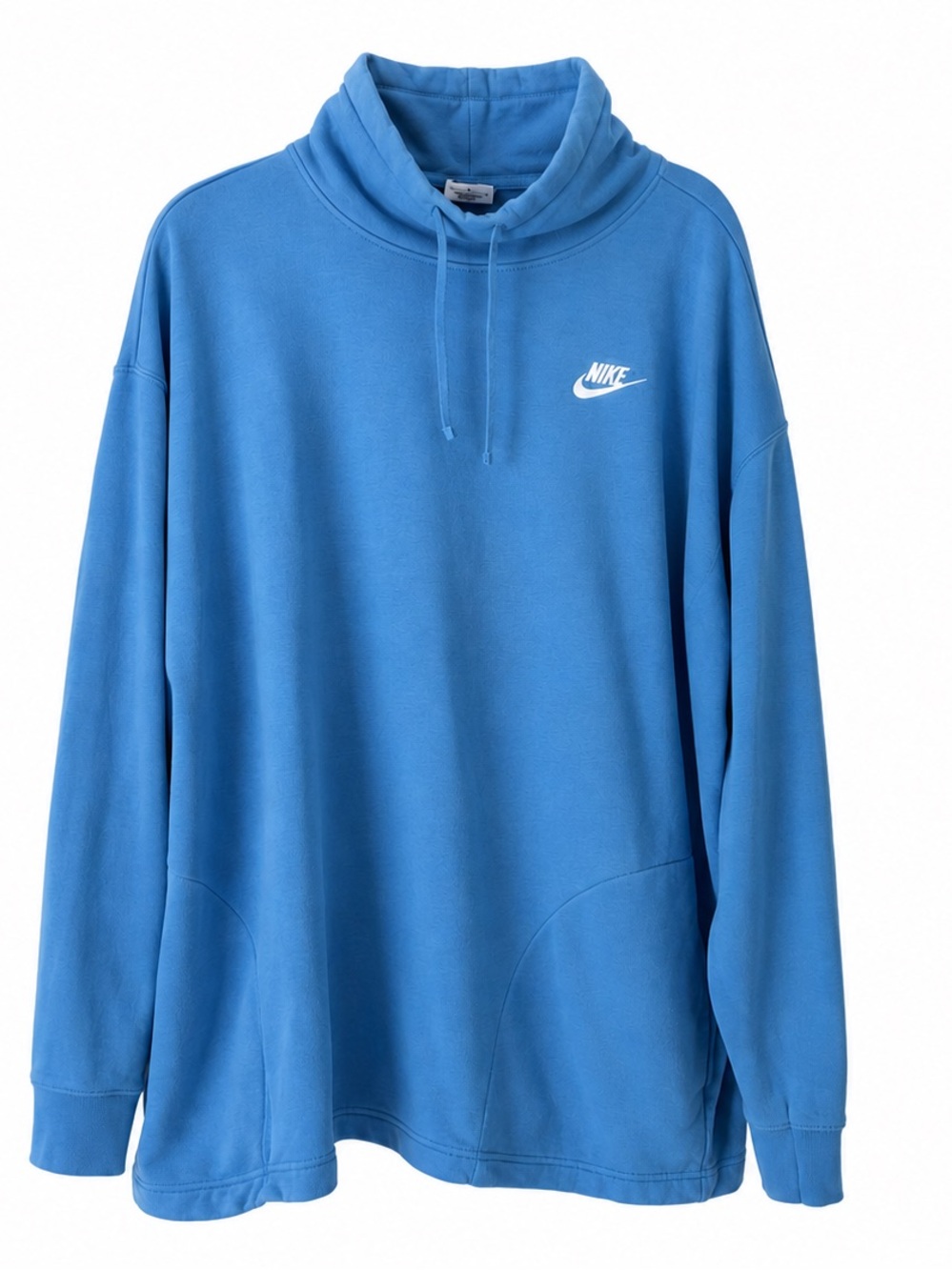 Nike Women’s Blue Oversized Cowl Neck Hoodie Pullover Size Large